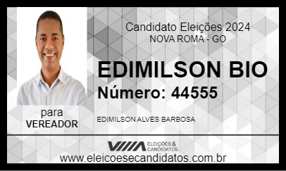 Candidato EDIMILSON BIO  2024 - NOVA ROMA - Eleições