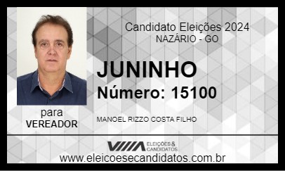 Candidato JUNINHO 2024 - NAZÁRIO - Eleições