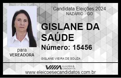 Candidato GISLANE DA SAÚDE 2024 - NAZÁRIO - Eleições