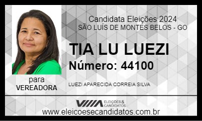 Candidato TIA LU LUEZI 2024 - SÃO LUÍS DE MONTES BELOS - Eleições