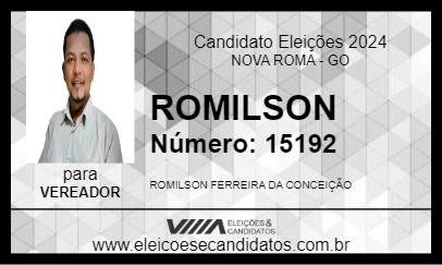 Candidato ROMILSON 2024 - NOVA ROMA - Eleições