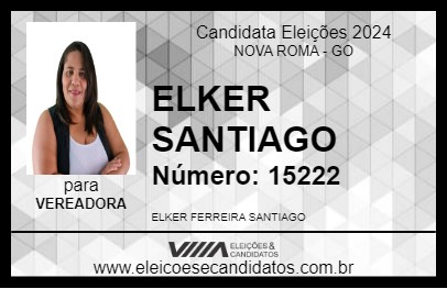 Candidato ELKER SANTIAGO 2024 - NOVA ROMA - Eleições