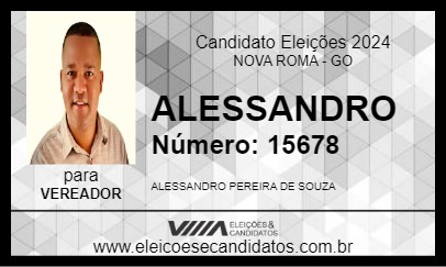 Candidato ALESSANDRO 2024 - NOVA ROMA - Eleições