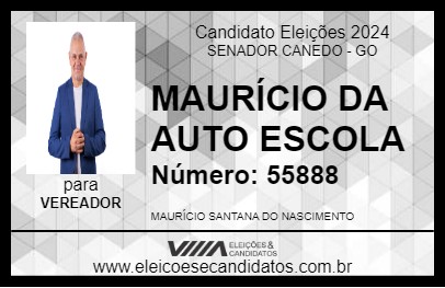 Candidato MAURÍCIO DA AUTO ESCOLA 2024 - SENADOR CANEDO - Eleições