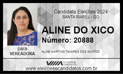 Candidato ALINE DO XICO 2024 - SANTA ISABEL - Eleições