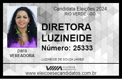 Candidato DIRETORA LUZINEIDE 2024 - RIO VERDE - Eleições