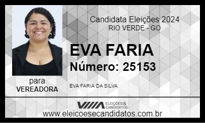 Candidato EVA FARIA 2024 - RIO VERDE - Eleições