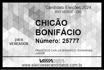 Candidato CHICÃO BONIFÁCIO 2024 - RIO VERDE - Eleições