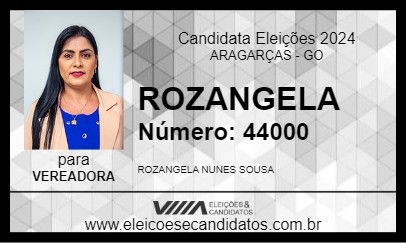 Candidato ROZANGELA 2024 - ARAGARÇAS - Eleições