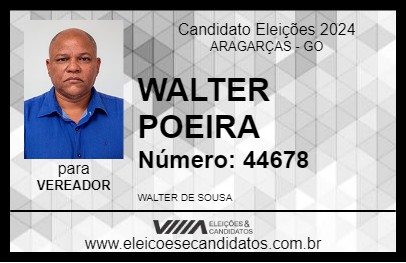 Candidato WALTER POEIRA 2024 - ARAGARÇAS - Eleições