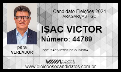 Candidato ISAC VICTOR 2024 - ARAGARÇAS - Eleições