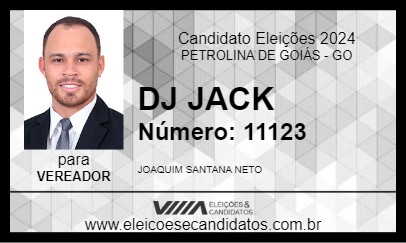 Candidato DJ JACK 2024 - PETROLINA DE GOIÁS - Eleições