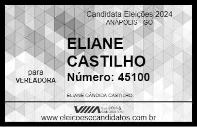 Candidato ELIANE CASTILHO 2024 - ANÁPOLIS - Eleições