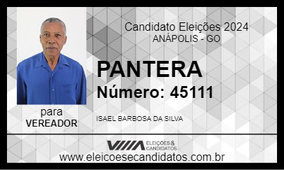 Candidato PANTERA 2024 - ANÁPOLIS - Eleições