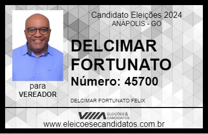 Candidato DELCIMAR FORTUNATO 2024 - ANÁPOLIS - Eleições