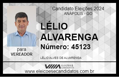 Candidato LÉLIO ALVARENGA 2024 - ANÁPOLIS - Eleições