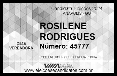 Candidato ROSILENE RODRIGUES 2024 - ANÁPOLIS - Eleições