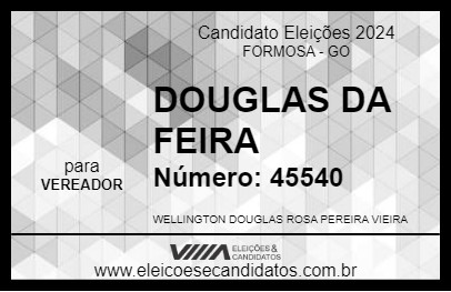 Candidato DOUGLAS DA FEIRA 2024 - FORMOSA - Eleições