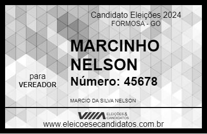 Candidato MARCINHO NELSON 2024 - FORMOSA - Eleições