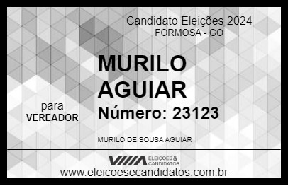 Candidato MURILO  AGUIAR 2024 - FORMOSA - Eleições