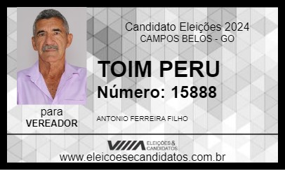 Candidato TOIM PERU 2024 - CAMPOS BELOS - Eleições