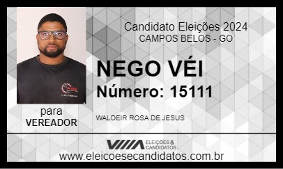 Candidato NEGO VÉI 2024 - CAMPOS BELOS - Eleições