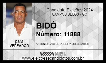 Candidato BIDÓ 2024 - CAMPOS BELOS - Eleições