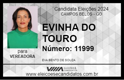 Candidato EVINHA DO TOURO 2024 - CAMPOS BELOS - Eleições