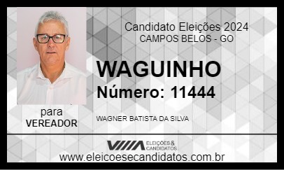 Candidato WAGUINHO 2024 - CAMPOS BELOS - Eleições