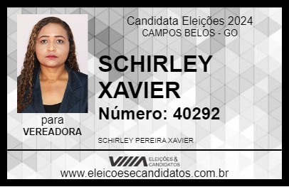 Candidato SCHIRLEY XAVIER 2024 - CAMPOS BELOS - Eleições