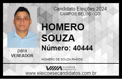 Candidato HOMERO SOUZA 2024 - CAMPOS BELOS - Eleições