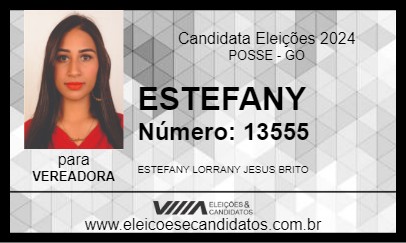 Candidato ESTEFANY 2024 - POSSE - Eleições