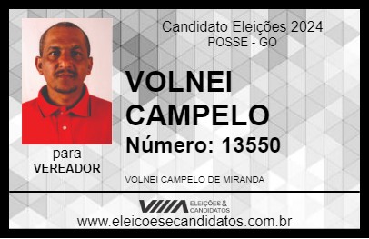 Candidato VOLNEI CAMPELO 2024 - POSSE - Eleições