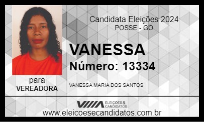 Candidato VANESSA 2024 - POSSE - Eleições