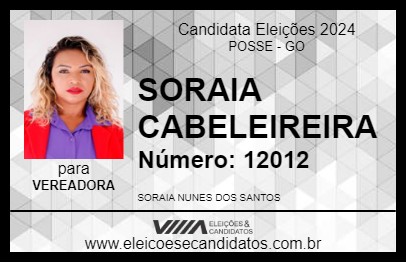 Candidato SORAIA CABELEIREIRA 2024 - POSSE - Eleições