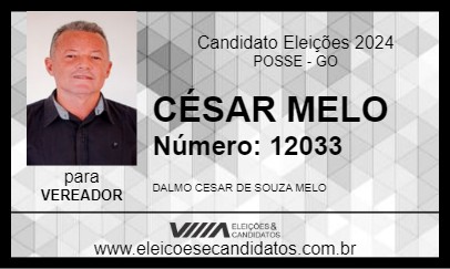 Candidato CÉSAR MELO 2024 - POSSE - Eleições