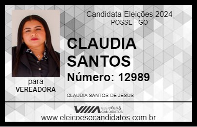 Candidato CLAUDIA SANTOS 2024 - POSSE - Eleições