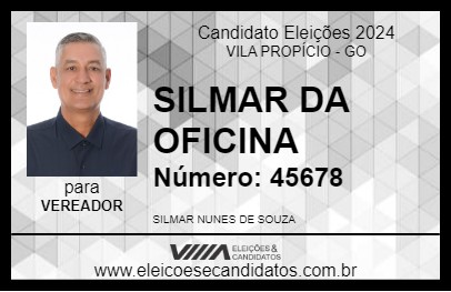 Candidato SILMAR DA OFICINA 2024 - VILA PROPÍCIO - Eleições