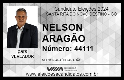 Candidato NELSON ARAGÃO 2024 - SANTA RITA DO NOVO DESTINO - Eleições