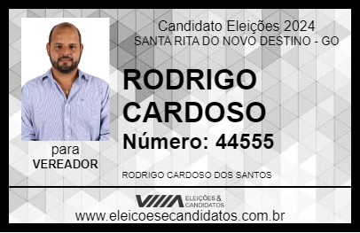 Candidato RODRIGO CARDOSO 2024 - SANTA RITA DO NOVO DESTINO - Eleições