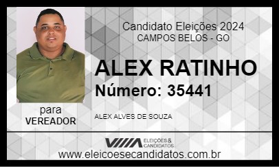 Candidato ALEX RATINHO 2024 - CAMPOS BELOS - Eleições