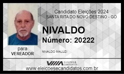 Candidato NIVALDO 2024 - SANTA RITA DO NOVO DESTINO - Eleições