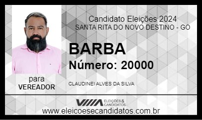 Candidato BARBA 2024 - SANTA RITA DO NOVO DESTINO - Eleições