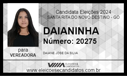 Candidato DAIANINHA 2024 - SANTA RITA DO NOVO DESTINO - Eleições