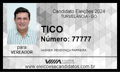 Candidato TICO 2024 - TURVELÂNDIA - Eleições