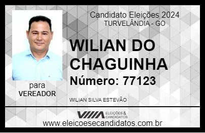 Candidato WILIAN DO CHAGUINHA 2024 - TURVELÂNDIA - Eleições