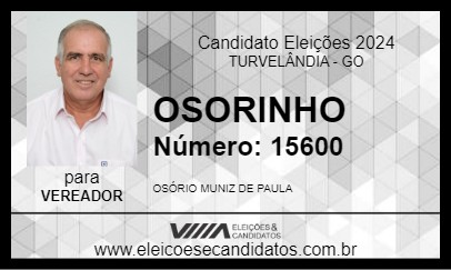 Candidato OSORINHO 2024 - TURVELÂNDIA - Eleições