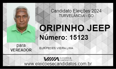 Candidato ORIPINHO JEEP 2024 - TURVELÂNDIA - Eleições