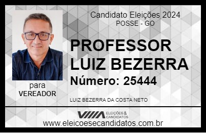 Candidato PROFESSOR LUIZ BEZERRA 2024 - POSSE - Eleições