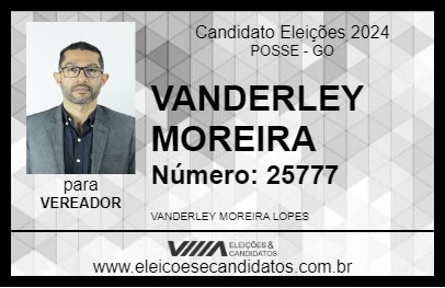 Candidato VANDERLEY MOREIRA 2024 - POSSE - Eleições